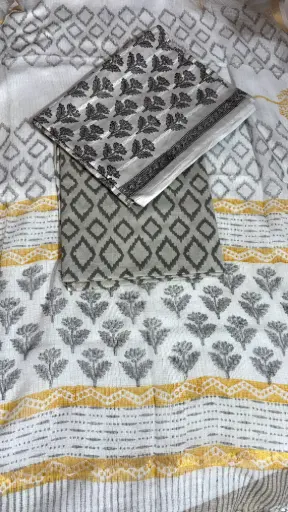 Block print cotton suit