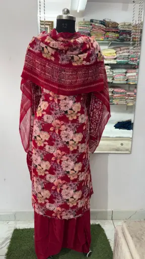 Georgette floral suit